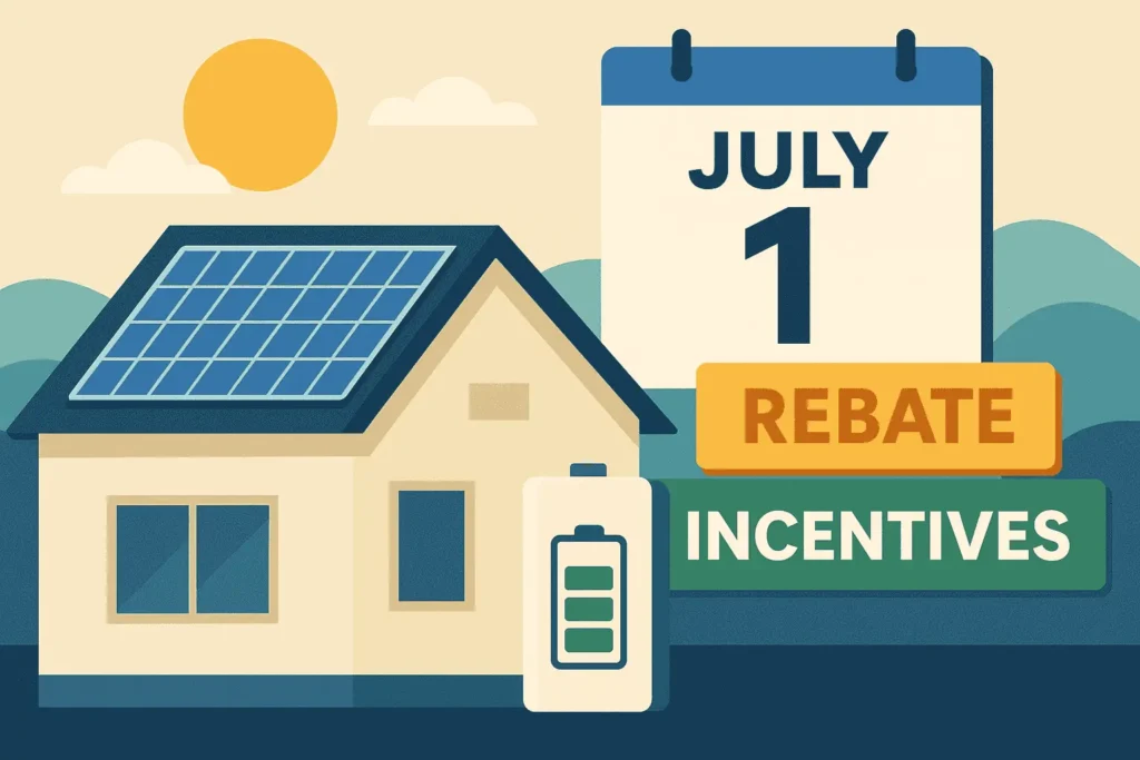 Home battery system eligible for NSW battery rebate and July 2025 VPP incentives