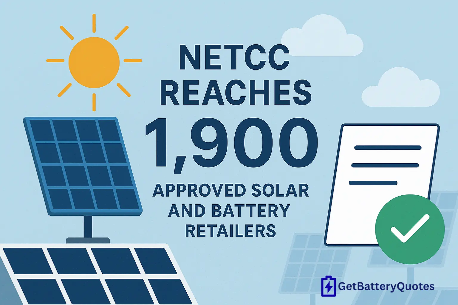 NETCC Reaches 1,900 Approved Solar and Battery Retailers
