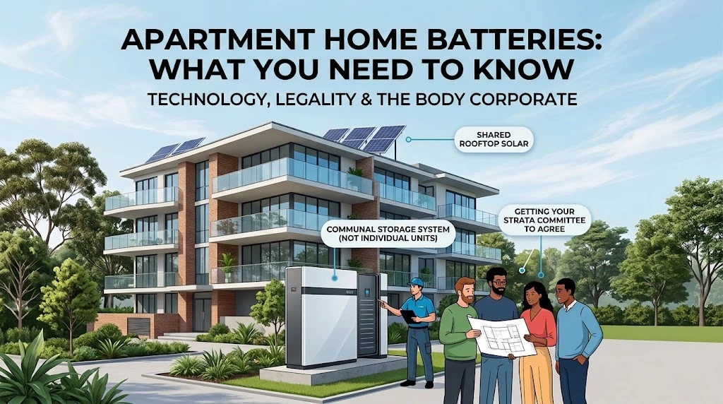 Home batteries for apartments — shared battery storage unit installed in an apartment building