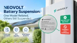 NEOVOLT battery suspension: BW-BAT-9.6P nameplate check for STC eligibility